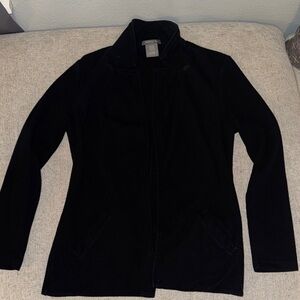 Matty M Women's Black cotton/polyester casual open blazer with pockets